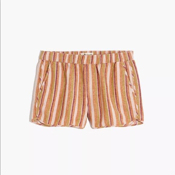 NWT Madewell Linen-Cotton Pull-On Shorts - Picture 5 of 6